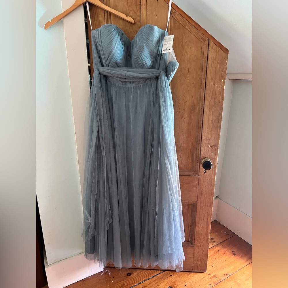 Revelry French blue bridesmaids gown